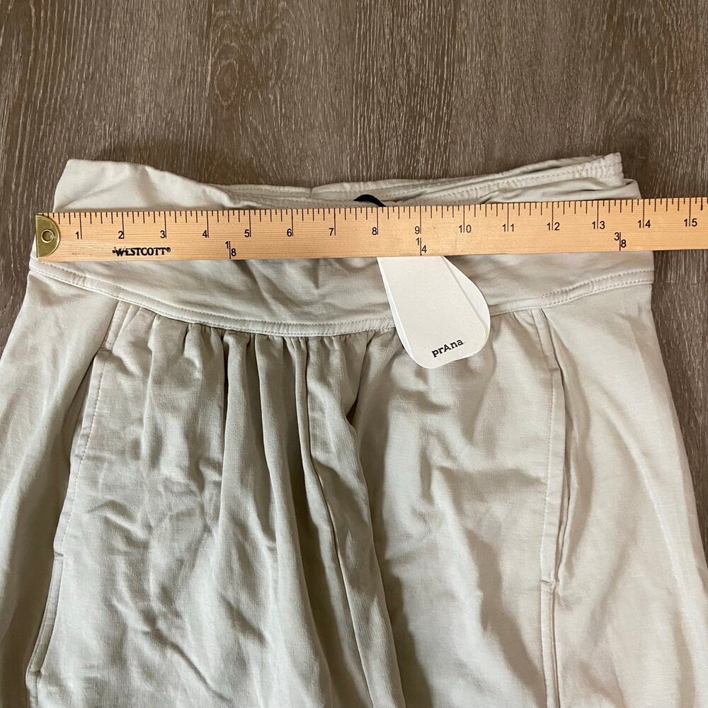 Prana Mindful Movement Harem Pant Women's M Almond Relaxed Mid Rise Tapered Leg - Picture 8 of 12